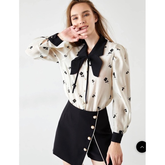 J.ing Tops - J.ing Mariela White Bow Blouse